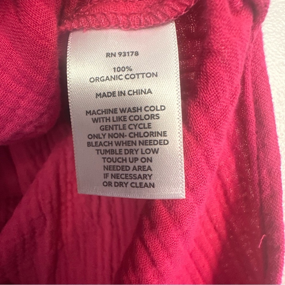 Magaschoni Women's Raspberry Organic Cotton Maxi Dress Strappy Sleeveless L/G - Picture 7 of 7
